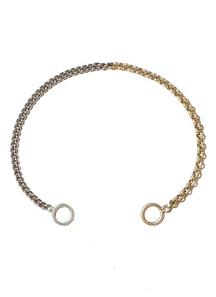 Main View - Click To Enlarge - MARLA AARON - Mixed Up Half And Half Chain 14K Gold Sterling Silver Bracelet