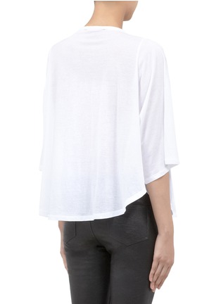 Back View - Click To Enlarge - STELLA MCCARTNEY - Eagle-appliqué elbow-length cotton T-shirt