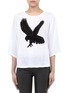 Main View - Click To Enlarge - STELLA MCCARTNEY - Eagle-appliqué elbow-length cotton T-shirt