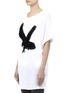 Front View - Click To Enlarge - STELLA MCCARTNEY - Velvet eagle appliqué cotton T-shirt
