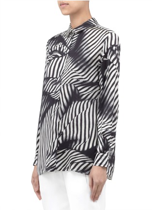 Front View - Click To Enlarge - STELLA MCCARTNEY - Printed silk-satin shirt