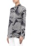Front View - Click To Enlarge - STELLA MCCARTNEY - Printed silk-satin shirt