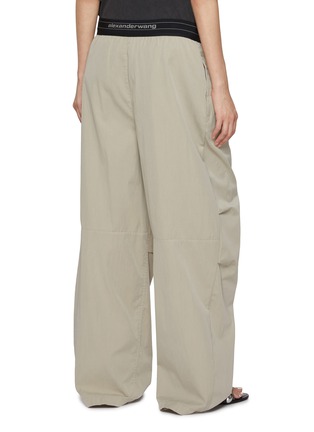 Back View - Click To Enlarge - ALEXANDERWANG - Pleated Knee Logo Waistband Pants