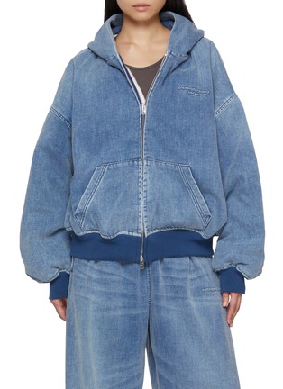 Main View - Click To Enlarge - ALEXANDERWANG - Oversized Denim Hoodie