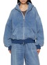 Main View - Click To Enlarge - ALEXANDERWANG - Oversized Denim Hoodie