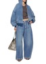 Figure View - Click To Enlarge - ALEXANDERWANG - Oversized Denim Hoodie