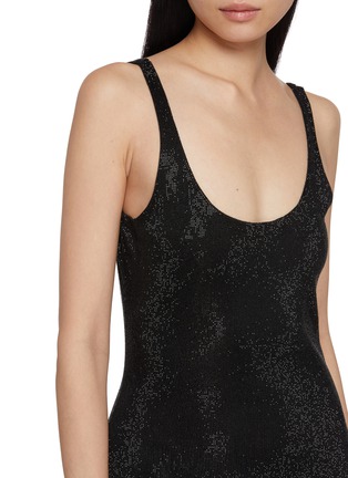 - ALEXANDERWANG - Sleeveless Scoop Neck Clear Bead Hotfix Mini Dress