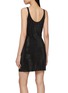 Back View - Click To Enlarge - ALEXANDERWANG - Sleeveless Scoop Neck Clear Bead Hotfix Mini Dress