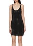Main View - Click To Enlarge - ALEXANDERWANG - Sleeveless Scoop Neck Clear Bead Hotfix Mini Dress