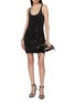 Figure View - Click To Enlarge - ALEXANDERWANG - Sleeveless Scoop Neck Clear Bead Hotfix Mini Dress