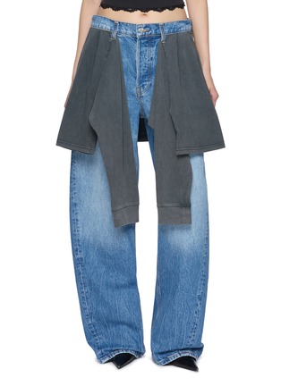 Main View - Click To Enlarge - ALEXANDERWANG - Tied T-Shirt Denim Jeans