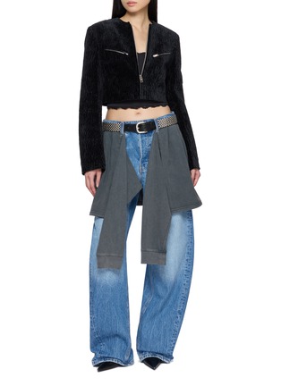 Figure View - Click To Enlarge - ALEXANDERWANG - Tied T-Shirt Denim Jeans