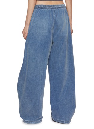 Back View - Click To Enlarge - ALEXANDERWANG - Elasticated Drawstring Waistband Denim Sweatpants