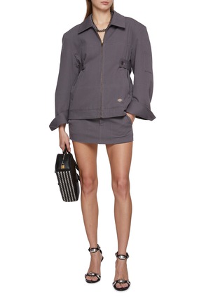 Figure View - Click To Enlarge - ALEXANDERWANG - Distressed Crease Workwear Skort