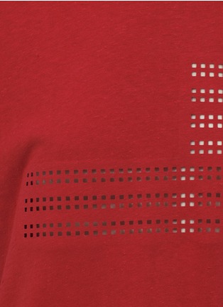 Detail View - Click To Enlarge - IRO - 'Leanel' cotton perforated T-shirt