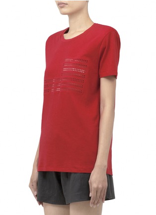 Front View - Click To Enlarge - IRO - 'Leanel' cotton perforated T-shirt