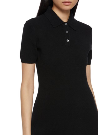  - ALEXANDERWANG - Knitted Logo Patch Polo Wool Mohair Dress