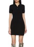 Main View - Click To Enlarge - ALEXANDERWANG - Knitted Logo Patch Polo Wool Mohair Dress
