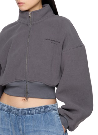  - ALEXANDERWANG - Cropped Mock Neck Zip Up Jacket