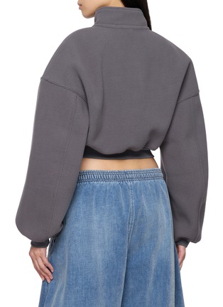 Back View - Click To Enlarge - ALEXANDERWANG - Cropped Mock Neck Zip Up Jacket