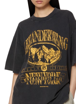  - ALEXANDERWANG - Oversized Sunfaded Graphic Cotton T-Shirt