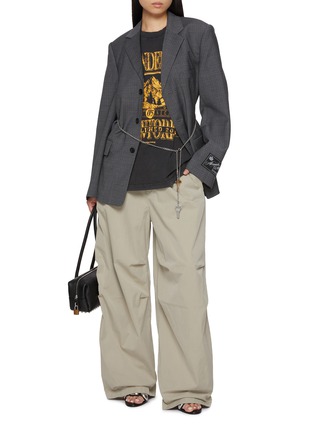 Figure View - Click To Enlarge - ALEXANDERWANG - Oversized Sunfaded Graphic Cotton T-Shirt