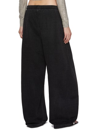 Back View - Click To Enlarge - ALEXANDERWANG - Elasticated Drawstring Waistband Denim Sweatpants