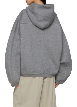 Back View - Click To Enlarge - ALEXANDERWANG - Hotfix Crystal Zip Up Hoodie