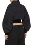 Back View - Click To Enlarge - ALEXANDERWANG - Cropped Funnel Neck Brushed Denim Jacket