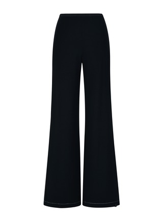 Main View - Click To Enlarge - SILKY MIRACLE - Nude Flared Leg Trousers — Black/Size M