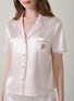 Detail View - Click To Enlarge - SILKY MIRACLE - Petite Flower Short Pyjama Set — Pink/Size M