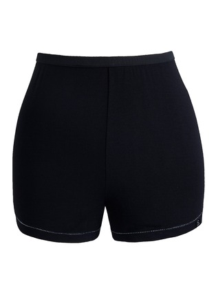 Main View - Click To Enlarge - SILKY MIRACLE - Nude Swarovski Crystal Brief Shorts — Black/Size M