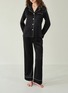 Detail View - Click To Enlarge - SILKY MIRACLE - Miracle Silk Pyjama Set — Black/Size S