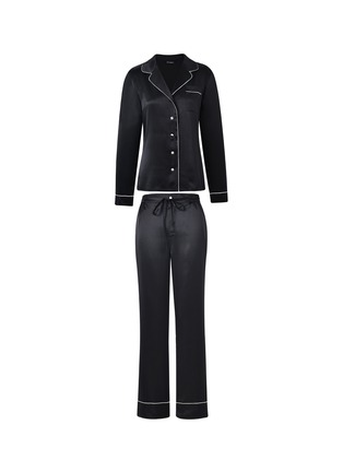 Main View - Click To Enlarge - SILKY MIRACLE - Miracle Silk Pyjama Set — Black/Size S