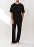 Detail View - Click To Enlarge - SILKY MIRACLE - Nude Men's Knit Straight Leg Pyjama Trousers — Black/Size M