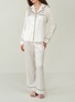 Detail View - Click To Enlarge - SILKY MIRACLE - Miracle Silk Pyjama Set — Pearl White/Size S