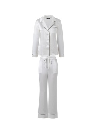 Main View - Click To Enlarge - SILKY MIRACLE - Miracle Silk Pyjama Set — Pearl White/Size S