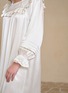  - SILKY MIRACLE - Purity Ruffle Hem Lace Silk Nightgown — Pearl White/Size S