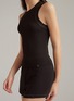  - SILKY MIRACLE - Nude Swarovski Crystal Tank Top — Black/Size S