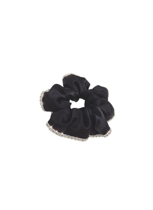 Main View - Click To Enlarge - SILKY MIRACLE - Flame Silk Scrunchie — Black