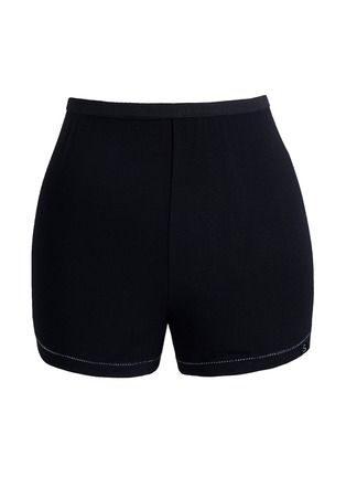 Main View - Click To Enlarge - SILKY MIRACLE - Nude Swarovski Crystal Brief Shorts — Black/Size S