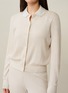 Detail View - Click To Enlarge - SILKY MIRACLE - CloudKnit Silk Cashmere Wool Knit Cardigan — Almond White/Size 0