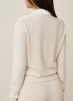  - SILKY MIRACLE - CloudKnit Silk Cashmere Wool Knit Cardigan — Almond White/Size 0