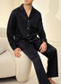  - SILKY MIRACLE - Miracle Men's Silk Pyjama Set — Black/Size M