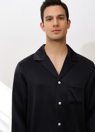  - SILKY MIRACLE - Miracle Men's Silk Pyjama Set — Black/Size M