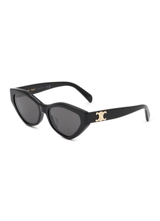 Figure View - Click To Enlarge - CELINE - Triomphe Acetate Cateye Sunglasses