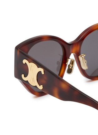 Detail View - Click To Enlarge - CELINE - Maxi Triomphe Acetate Round Sunglasses