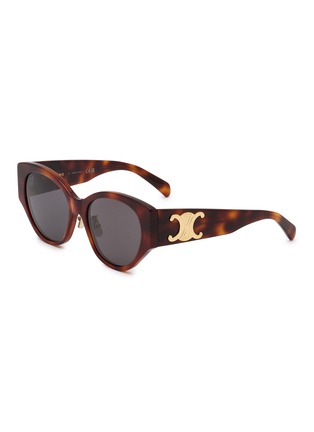 Main View - Click To Enlarge - CELINE - Maxi Triomphe Acetate Round Sunglasses
