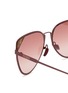 Detail View - Click To Enlarge - FENDI - Fendi Signature Metal Cat Eye Sunglasses