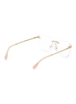 Figure View - Click To Enlarge - FENDI - Fendi First Crystal Metal Square Optical Glasses